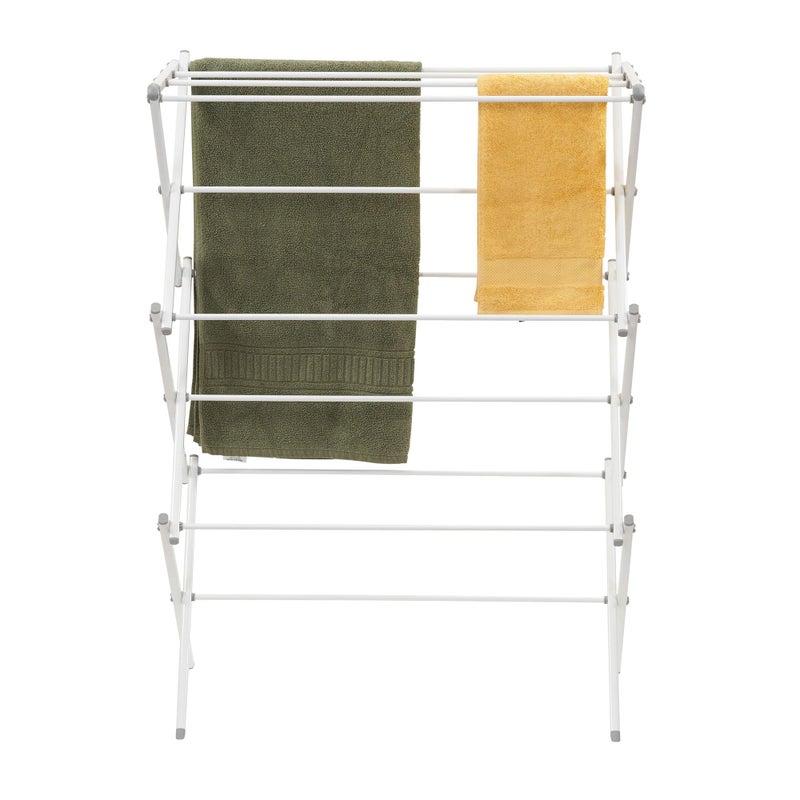 Household Essentials White 5119-1 Indoor Metal Clothes Drying Rack for Laundry - Image 3